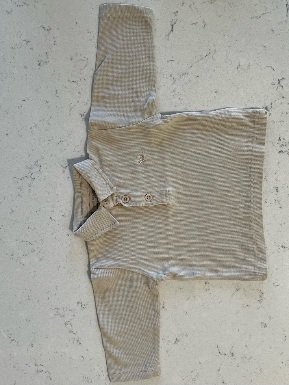 Burberry Baby Polo in Beige Tan